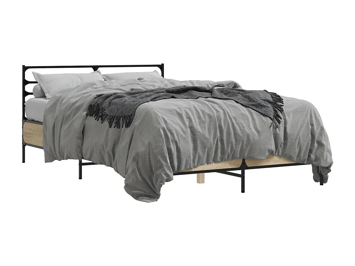 Lit double | Lit adulte | Cadre de lit chêne sonoma 140x190 cm