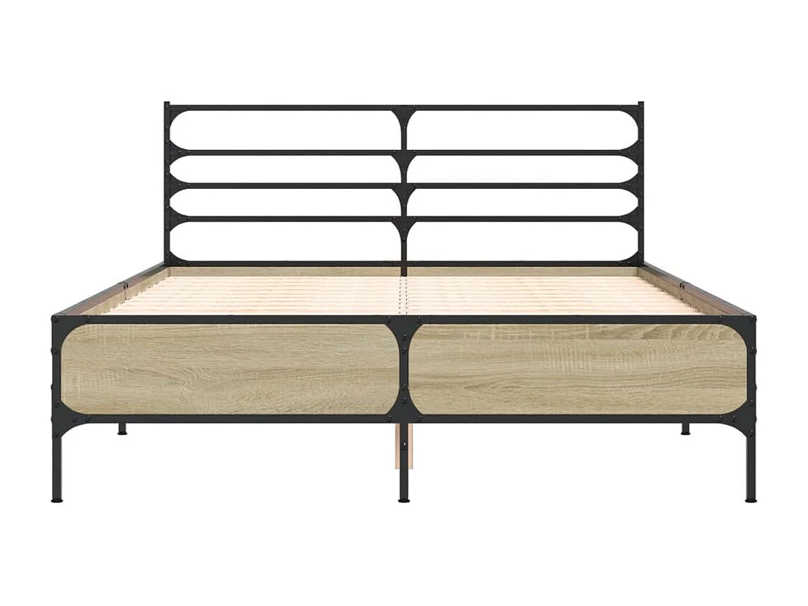 Lit double | Lit adulte | Cadre de lit chêne sonoma 140x190 cm