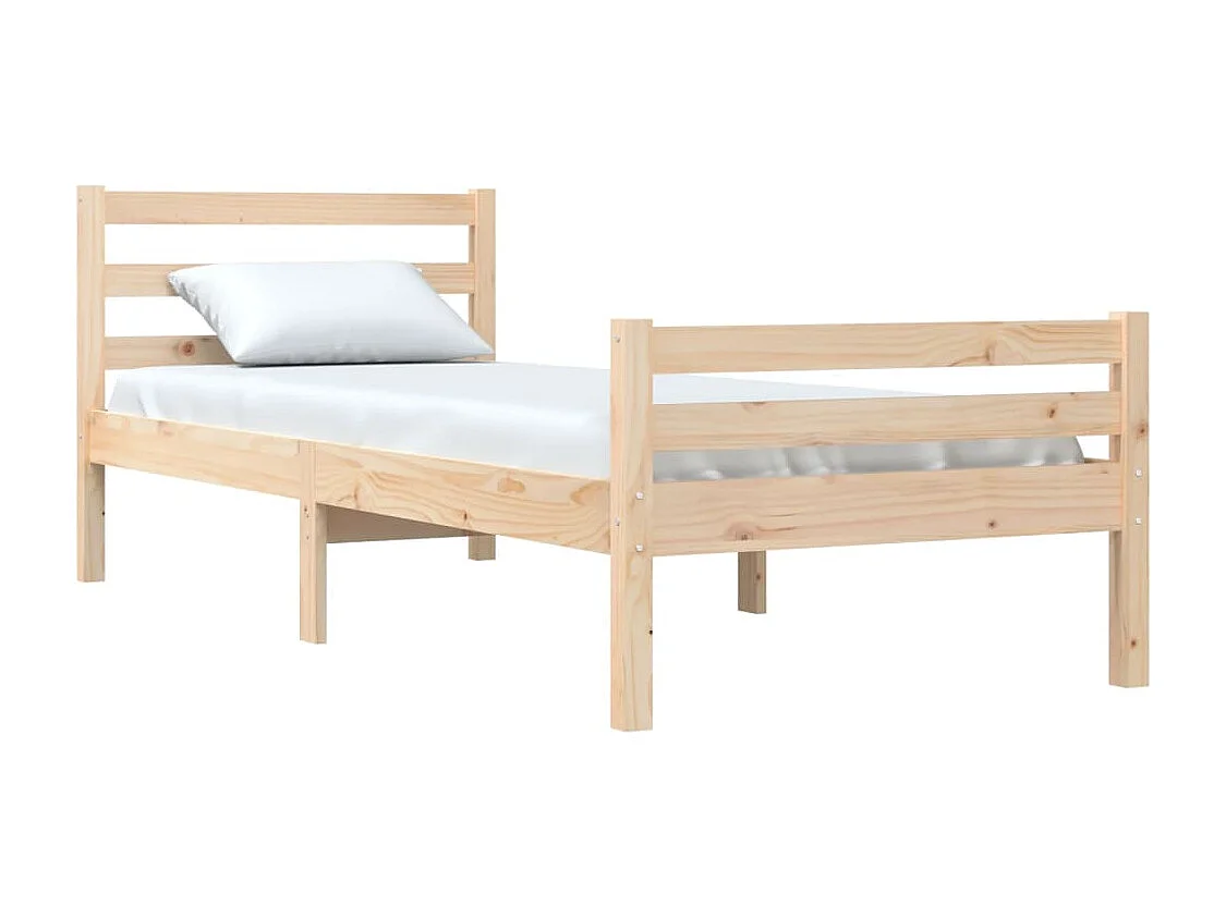 Lit simple | Lit adulte, enfant | Cadre de lit bois massif 90x200 cm