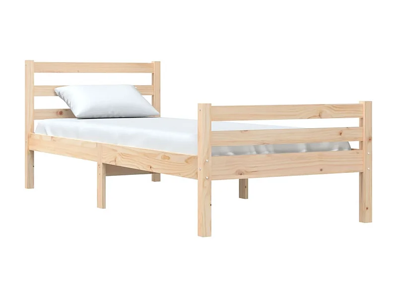Lit simple | Lit adulte, enfant | Cadre de lit bois massif 90x200 cm