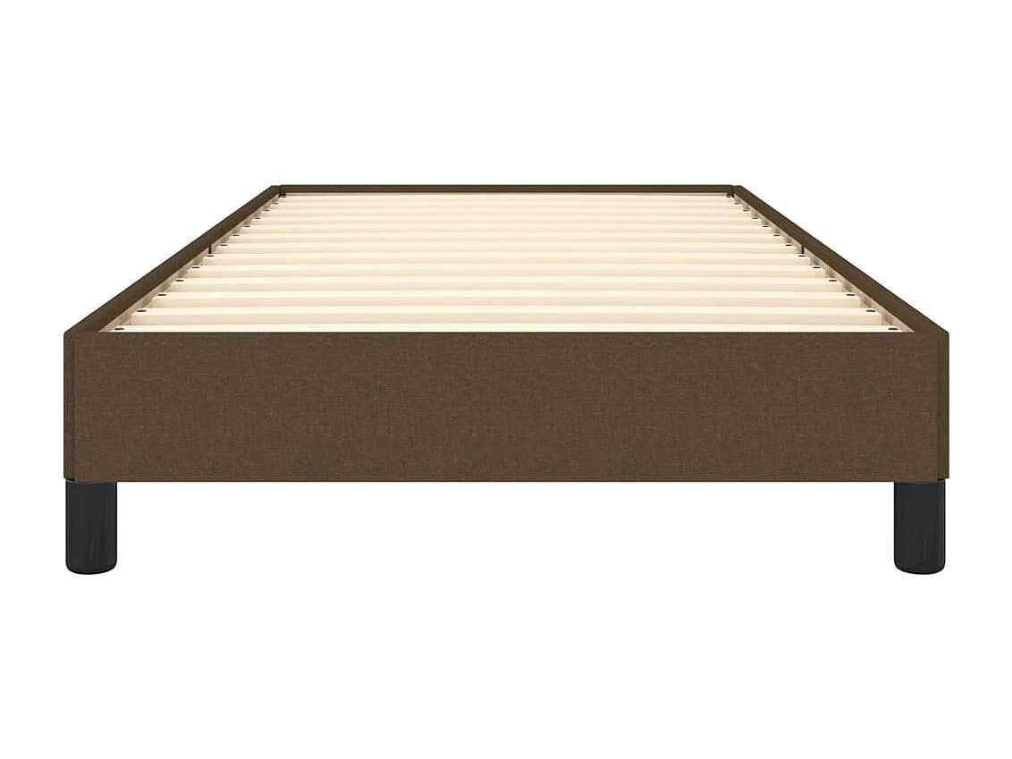 Lit simple | Lit adulte, enfant | Cadre de lit marron foncé 80x200 cm tissu