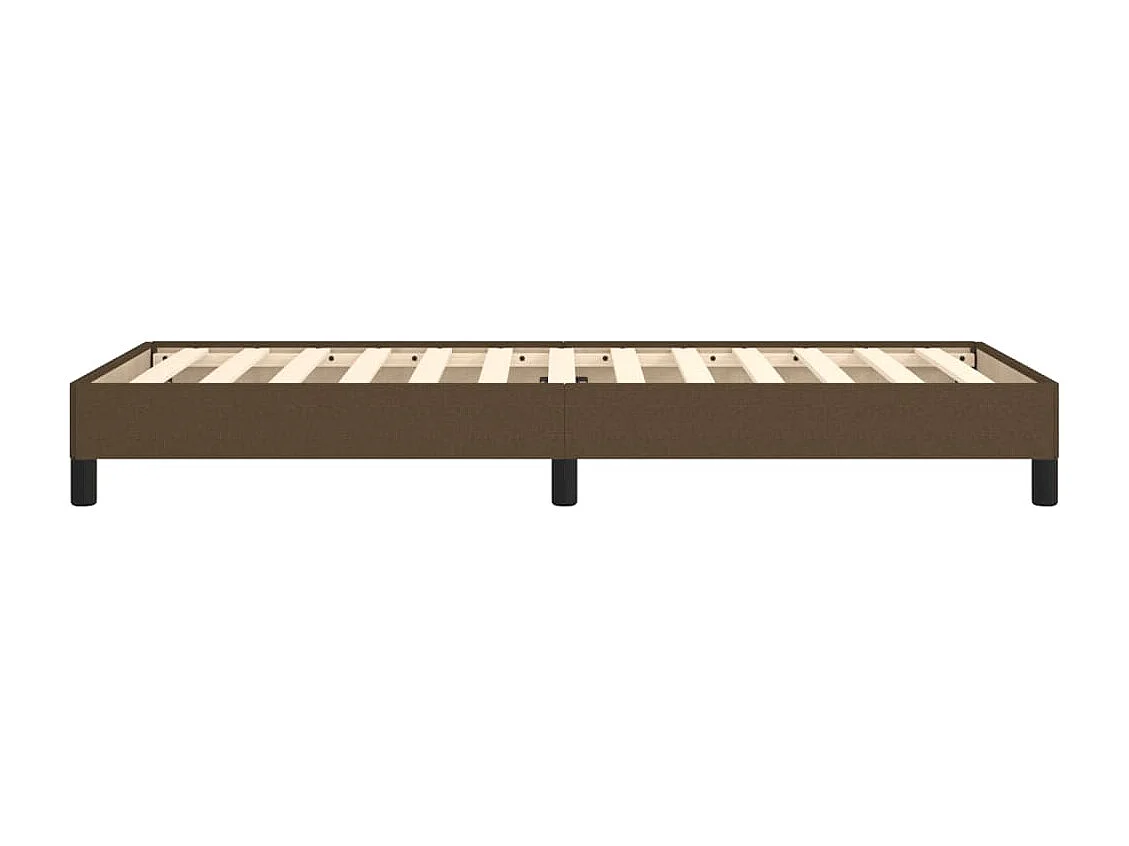 Lit simple | Lit adulte, enfant | Cadre de lit marron foncé 80x200 cm tissu