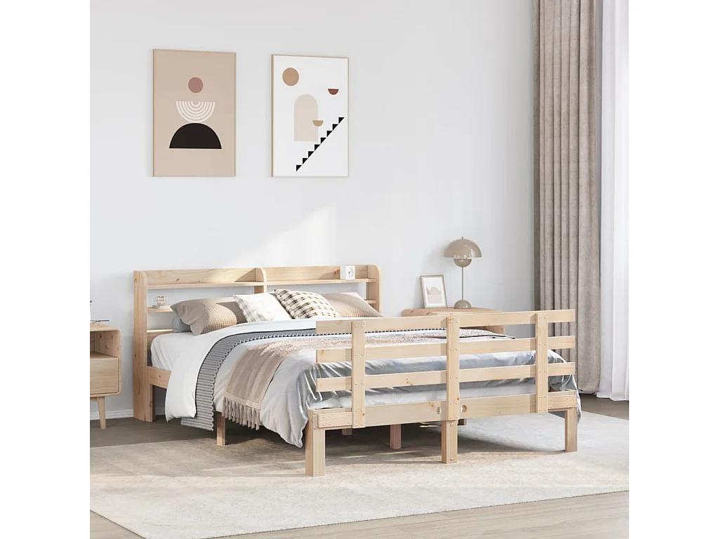 Lit simple | Lit adulte, enfant | Cadre de lit avec tête de lit 120x190 cm