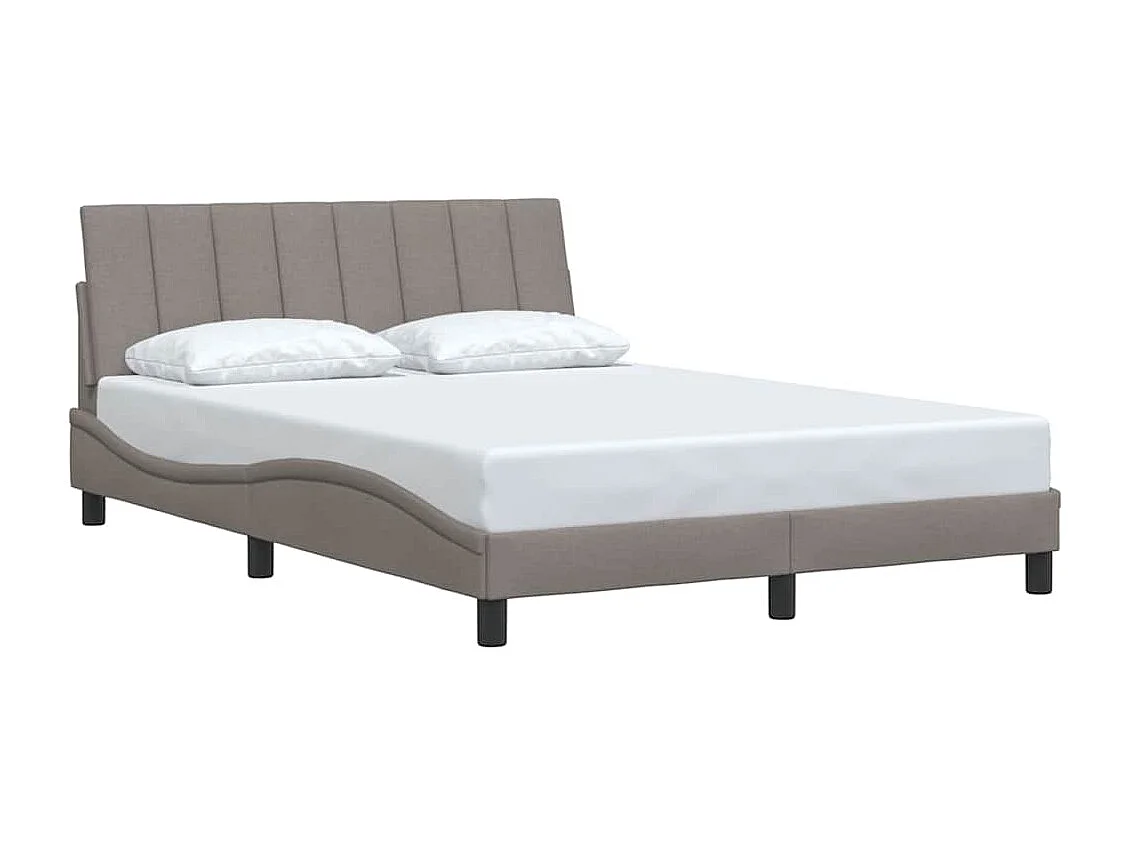Lit double | Lit adulte | Cadre de lit taupe 140x190 cm tissu