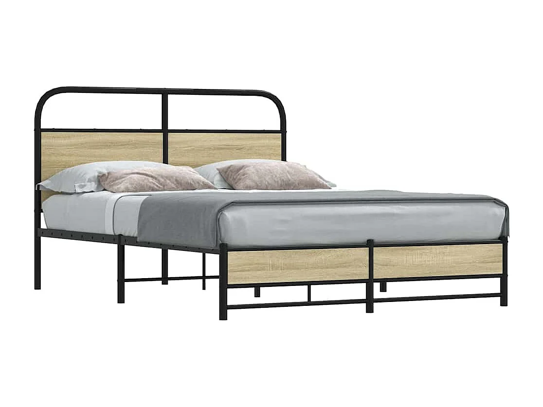 Letto per adulti | Letto singolo | Giroletto senza Materasso Rovere Sonoma 120x190cm in Truciolato