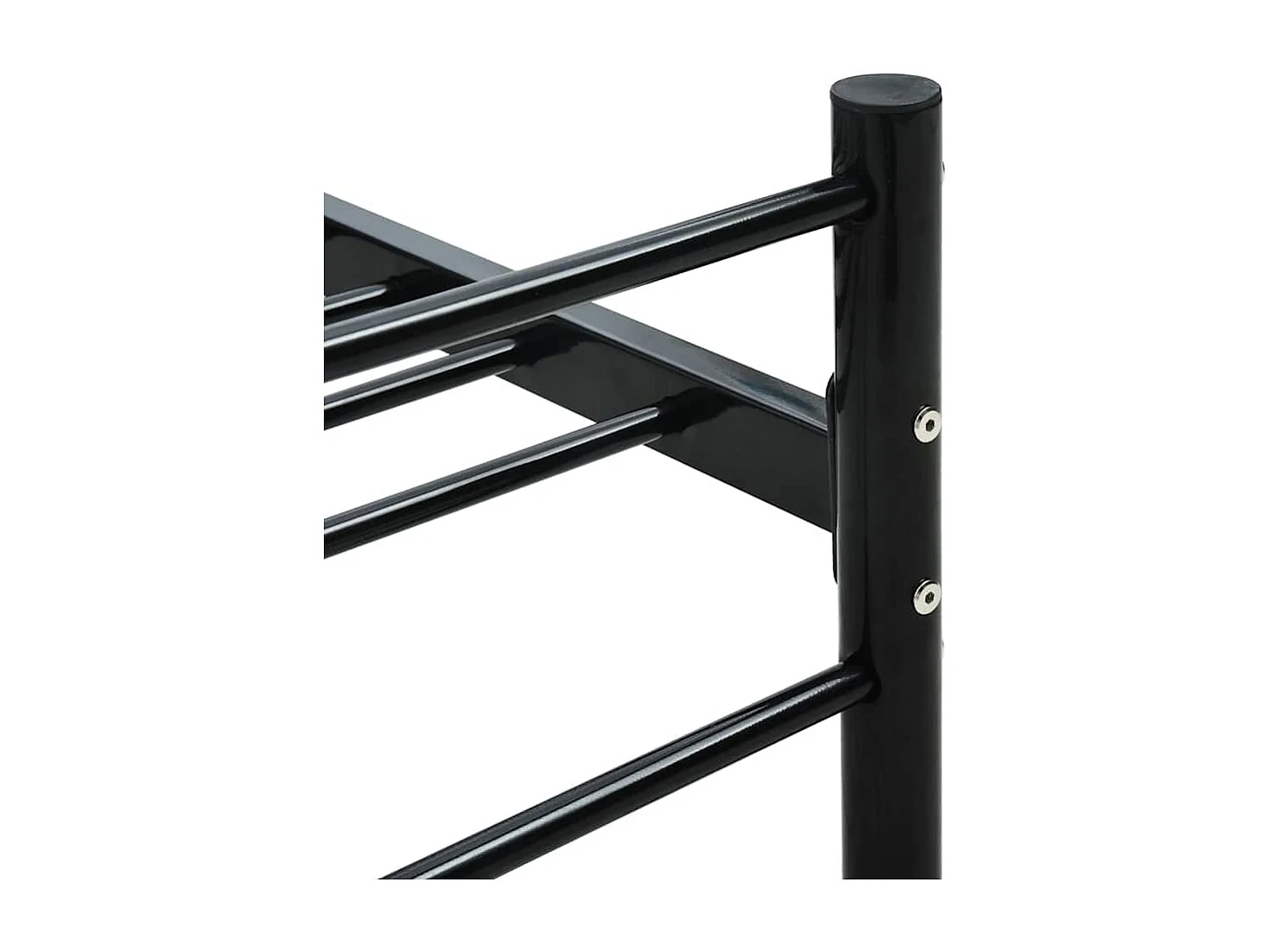 Lit double | Lit adulte | Cadre de lit avec tête de lit noir 140x200cm métal