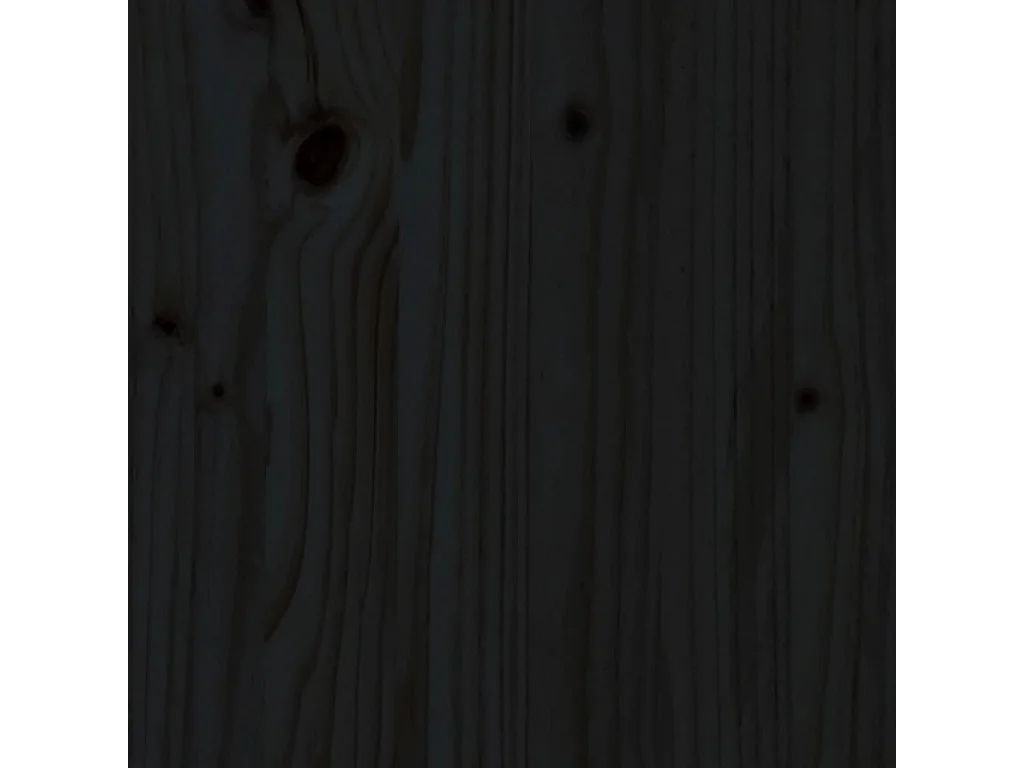 Lit simple | Lit adulte, enfant | Cadre de lit noir bois de pin massif 75x190 cm