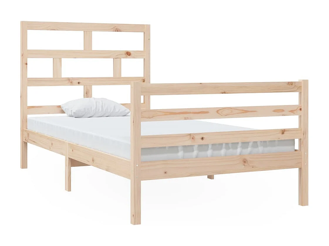 Lit simple | Lit adulte, enfant | Cadre de lit bois massif 100x200 cm
