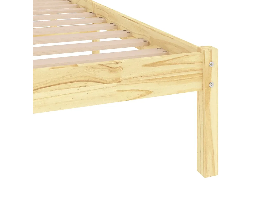 Lit simple | Lit adulte, enfant | Cadre de lit bois massif 90x190 cm