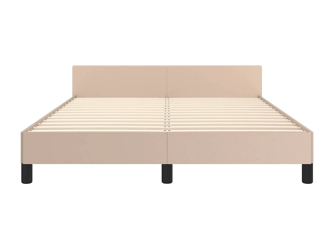 Lit double | Lit adulte | Cadre de lit cappuccino 140x190 cm similicuir