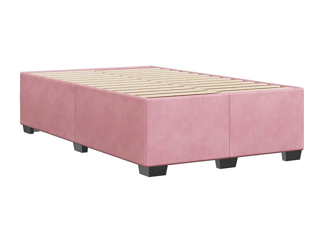 Lit simple | Lit adulte, enfant | Cadre de lit rose 120x200 cm velours