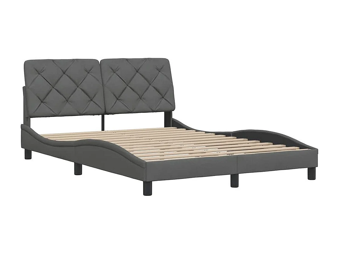 Letto per adulti | Letto singolo | Giroletto senza Materasso Grigio Scuro 120x200 cm Tessuto