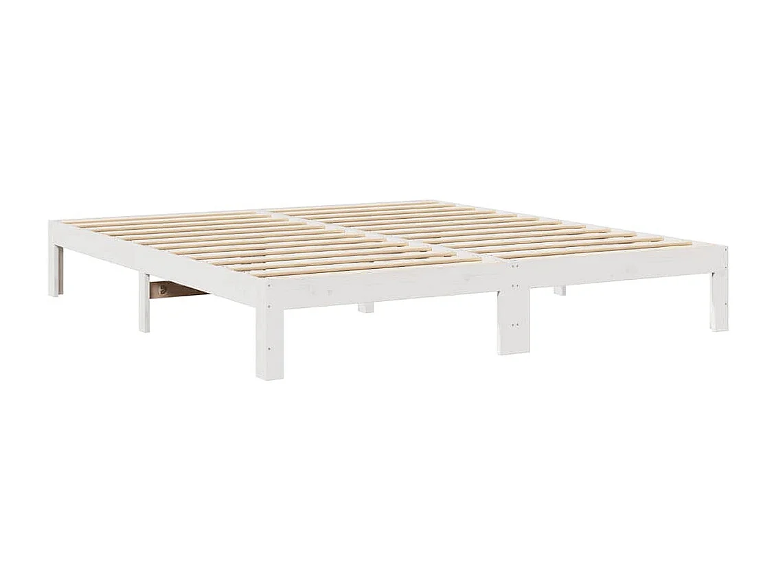 Lit double | Lit adulte | Cadre de lit familial blanc 270x200 cm