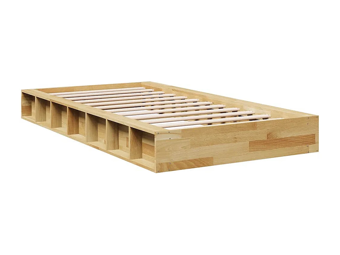 Lit simple | Lit adulte, enfant | Cadre de lit 75x190 cm bois massif de chêne