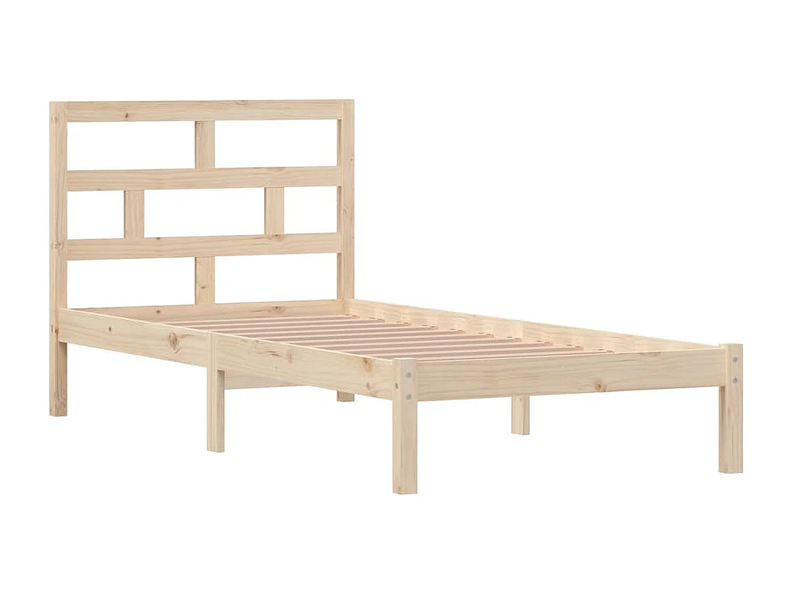 Lit simple | Lit adulte, enfant | Cadre de lit bois massif 90x200 cm