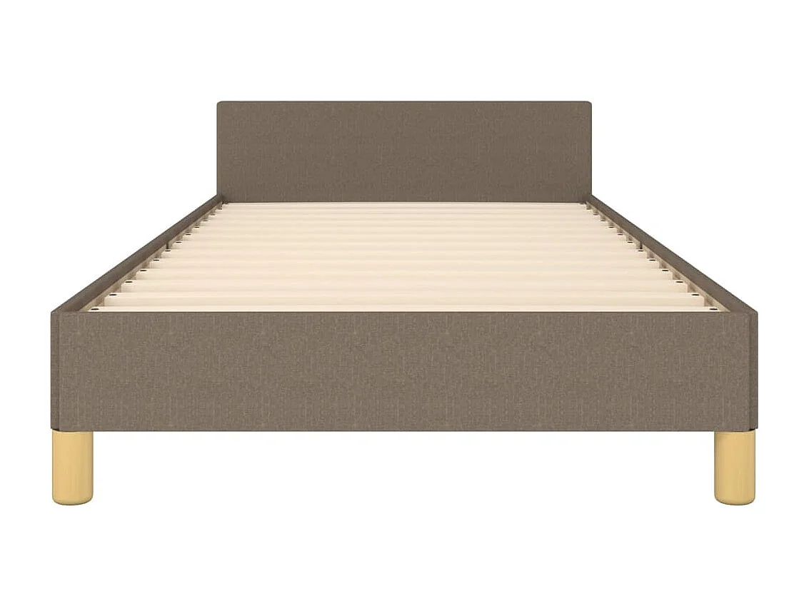 Lit simple | Lit adulte, enfant | Cadre de lit taupe 90x190 cm tissu