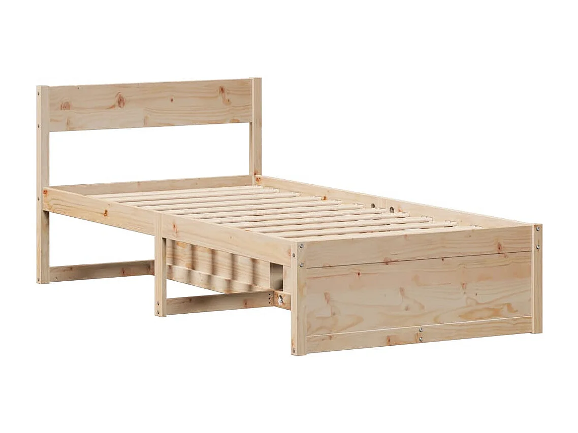 Lit simple | Lit adulte, enfant | Cadre de lit 90x200 cm bois de pin massif