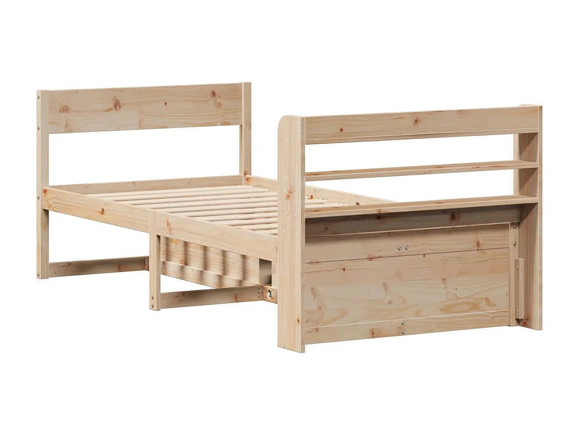 Lit simple | Lit adulte, enfant | Cadre de lit 90x200 cm bois de pin massif