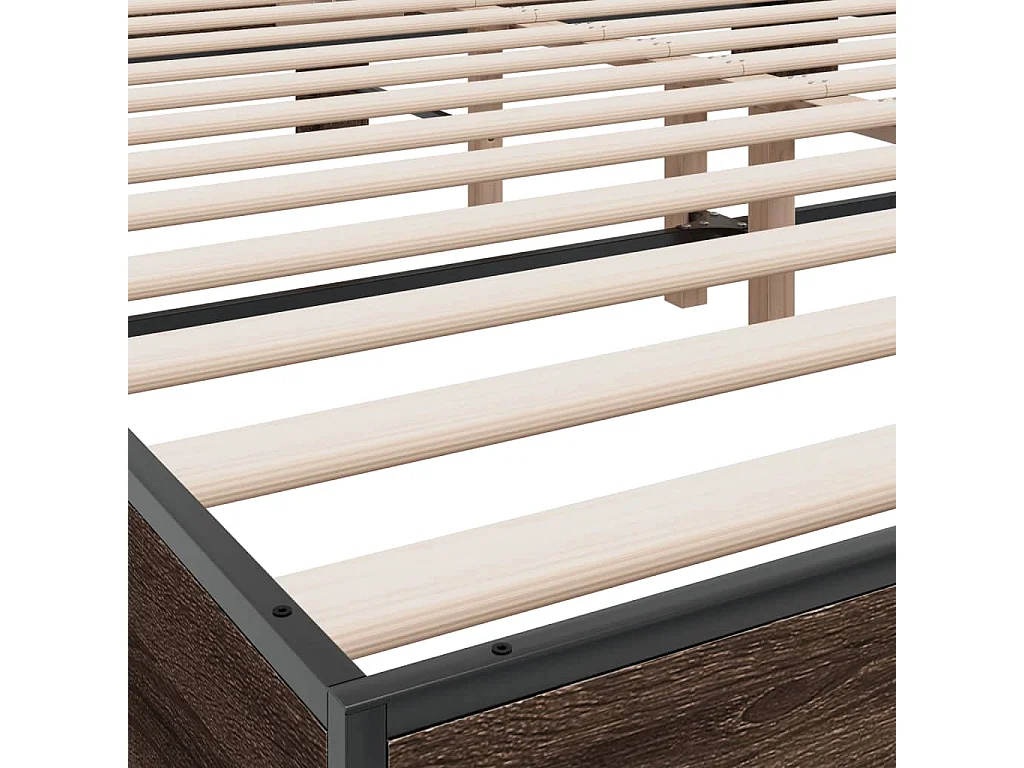 Lit double | Lit adulte | Cadre de lit chêne marron 200x200 cm