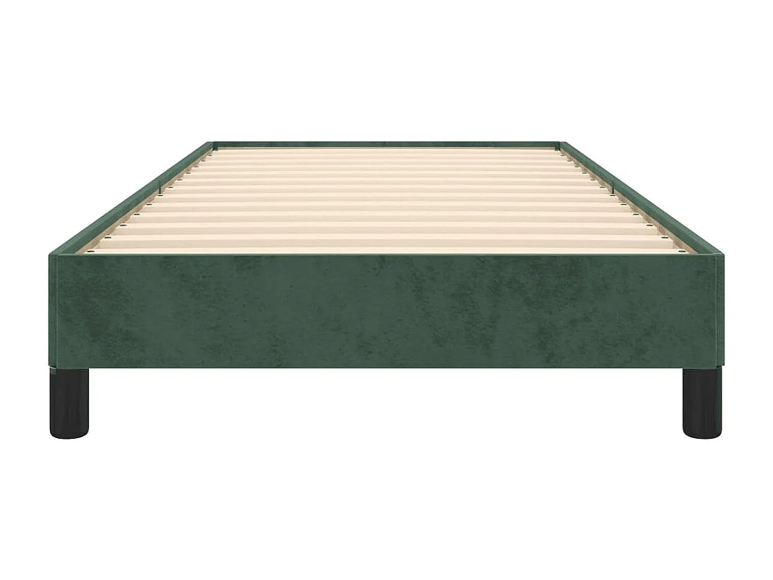 Lit simple | Lit adulte, enfant | Cadre de lit vert foncé 100x200 cm velours