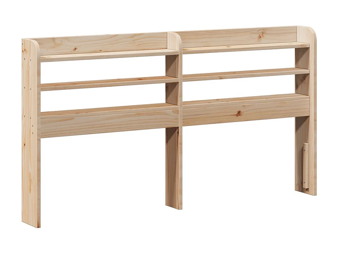 Letto per adulti | Letto matrimoniale | Giroletto con Testiera 160x200 cm in Legno Massello di Pino