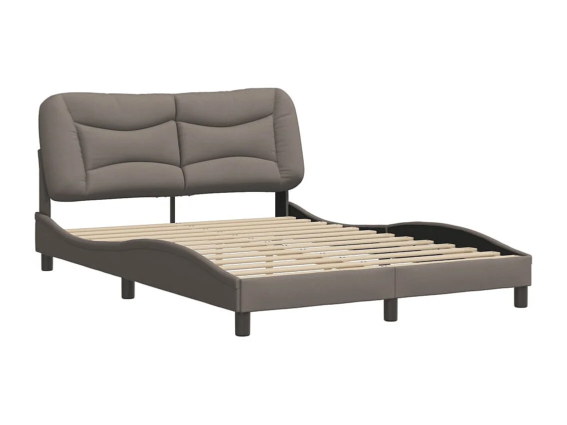 Lit double | Lit adulte | Cadre de lit taupe 140x190 cm tissu