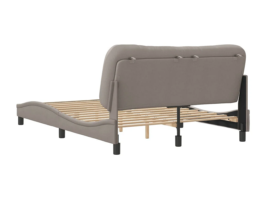 Lit double | Lit adulte | Cadre de lit taupe 140x190 cm tissu