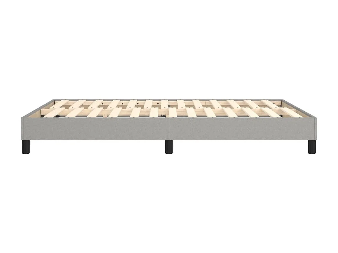 Lit double | Lit adulte | Cadre de lit gris clair 140x200 cm tissu