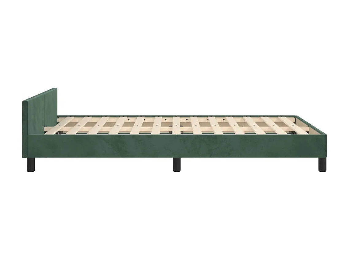 Lit simple | Lit adulte, enfant | Cadre de lit vert foncé 120x200 cm velours