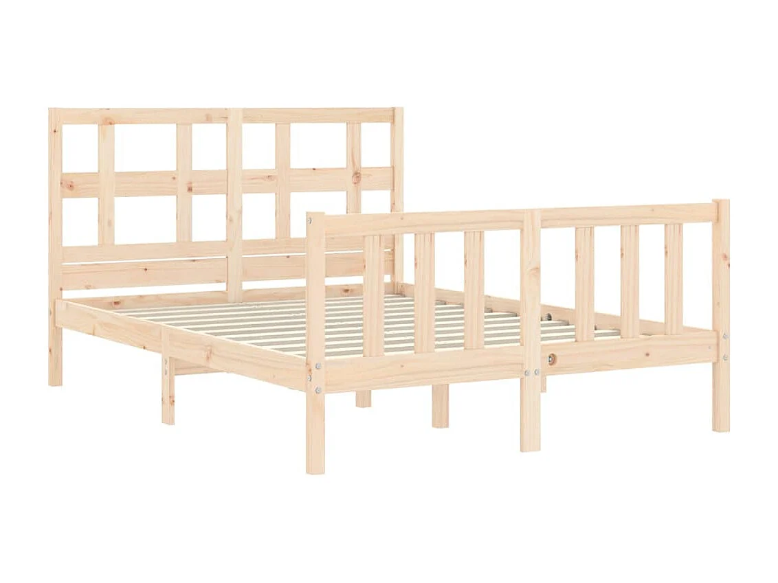 Lit simple | Lit adulte, enfant | Cadre de lit 120x200 cm bois de pin massif