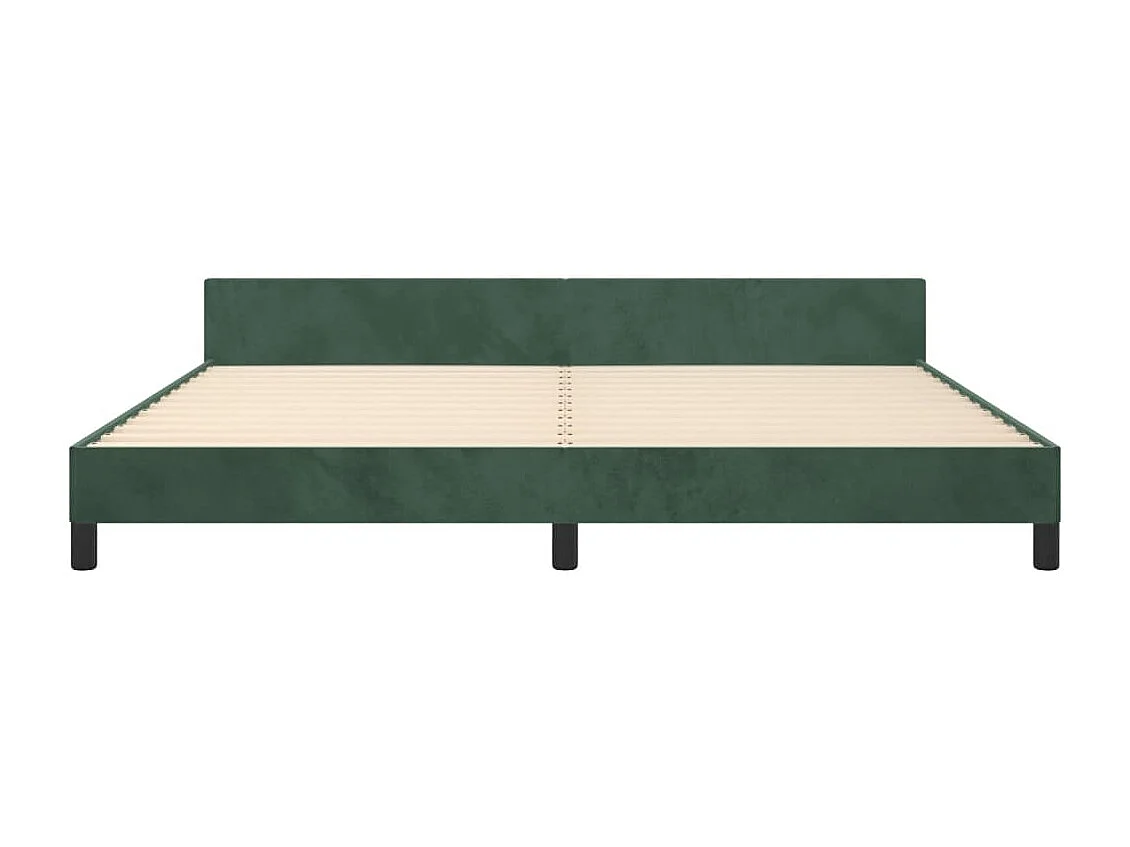 Lit double | Lit adulte | Cadre de lit vert foncé 200x200 cm velours