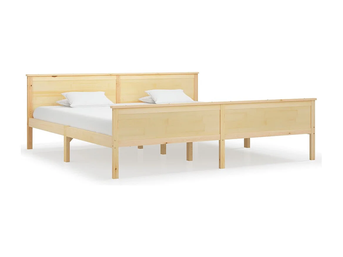 Lit double | Lit adulte | Cadre de lit bois massif de pin 200x200 cm