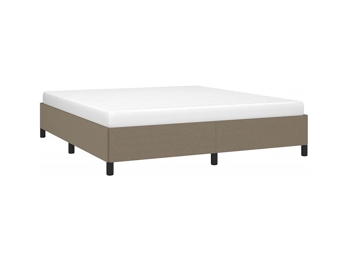 Lit double | Lit adulte | Cadre de lit taupe 160x200 cm tissu