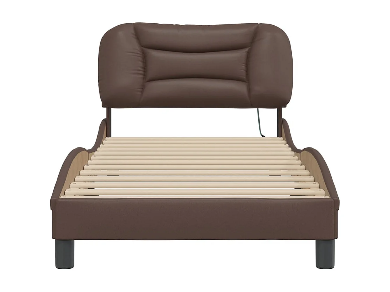 Lit simple | Lit adulte, enfant | Cadre de lit avec LED marron 80x200 cm