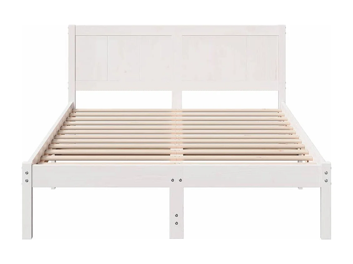 Lit simple | Lit adulte, enfant | Cadre de lit Blanc 120x190 cm Bois de pin massif