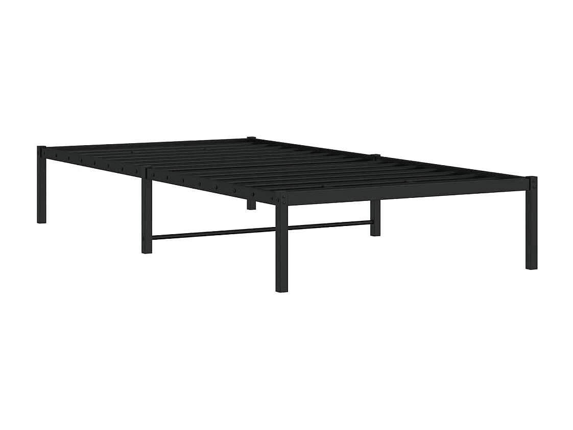 Lit simple | Lit adulte, enfant | Cadre de lit métal noir 107x203 cm
