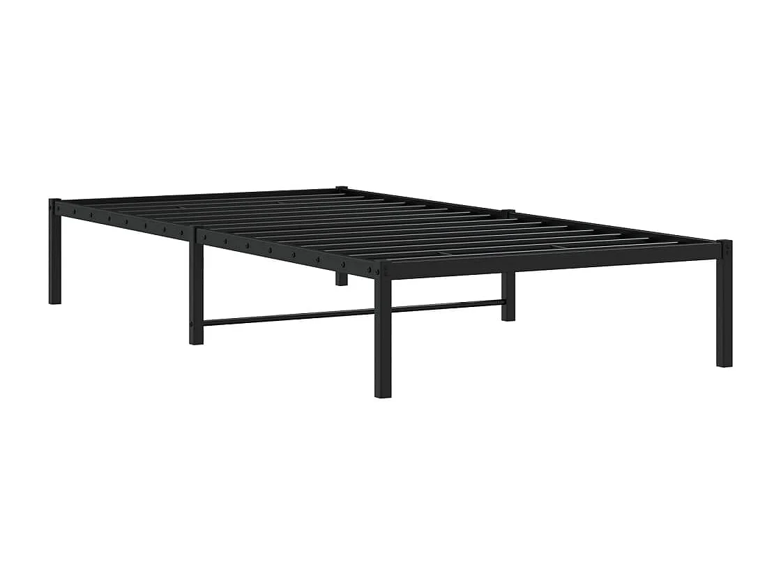 Lit simple | Lit adulte, enfant | Cadre de lit métal noir 107x203 cm