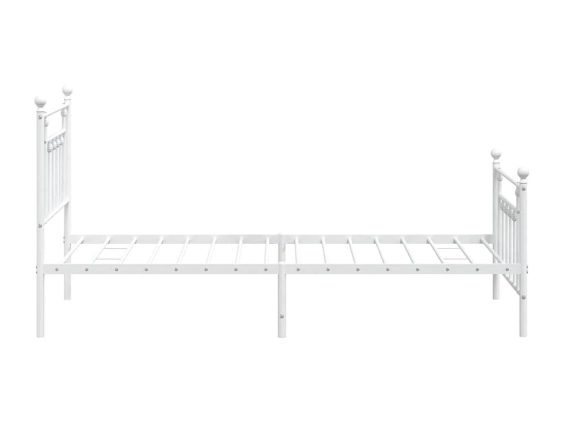Lit simple | Lit adulte, enfant | Cadre de lit métal et pied de lit blanc 100x190 cm