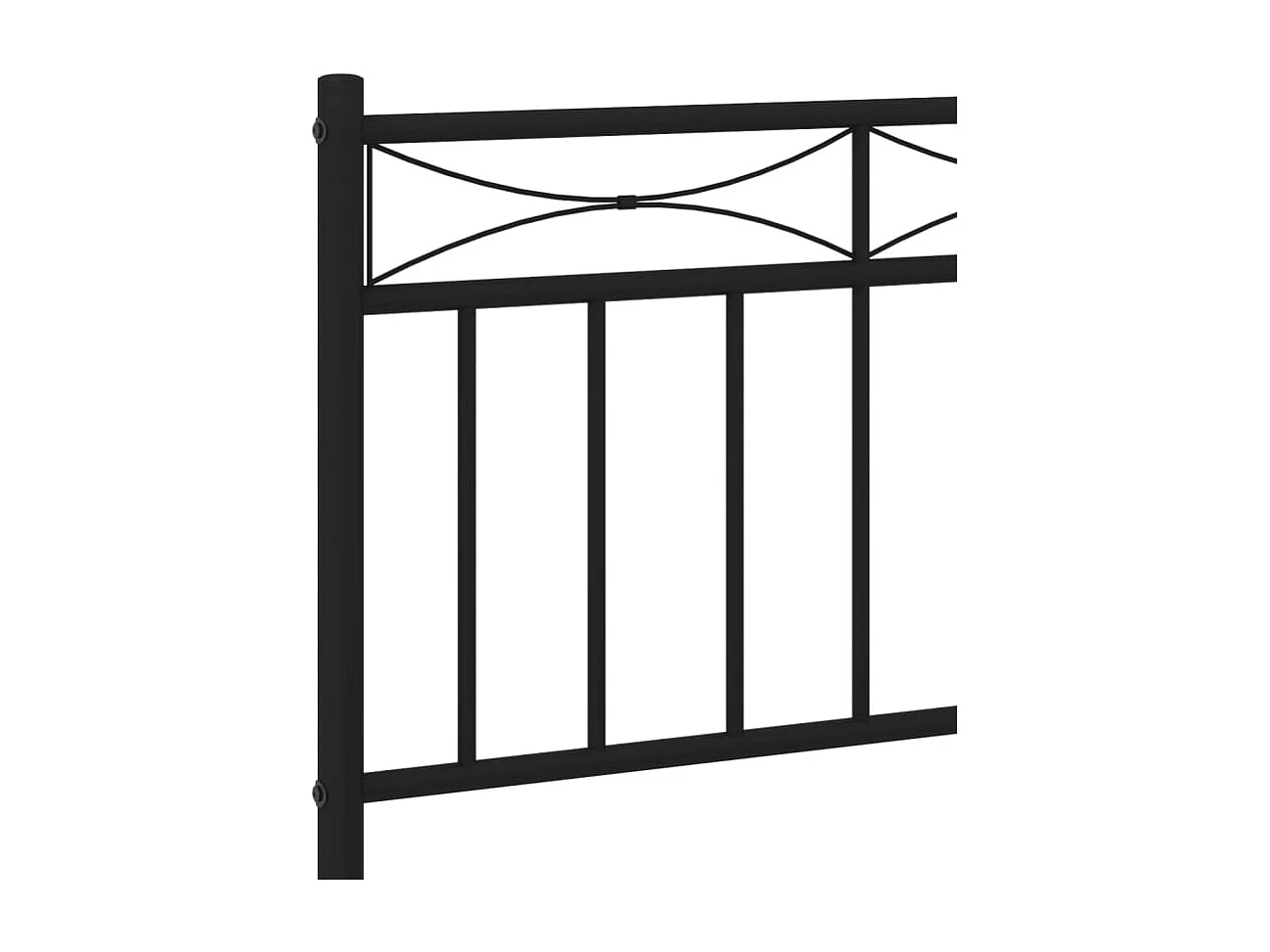 Lit simple | Lit adulte, enfant | Cadre de lit métal avec tête de lit noir 75x190 cm