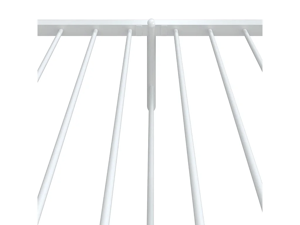 Lit simple | Lit adulte, enfant | Cadre de lit métal avec pied de lit blanc 80x200cm