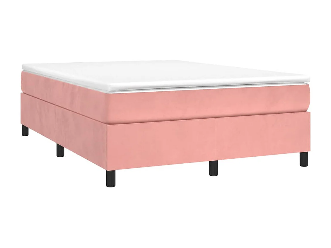 Lit double | Lit adulte | Cadre de lit rose 140x190 cm velours