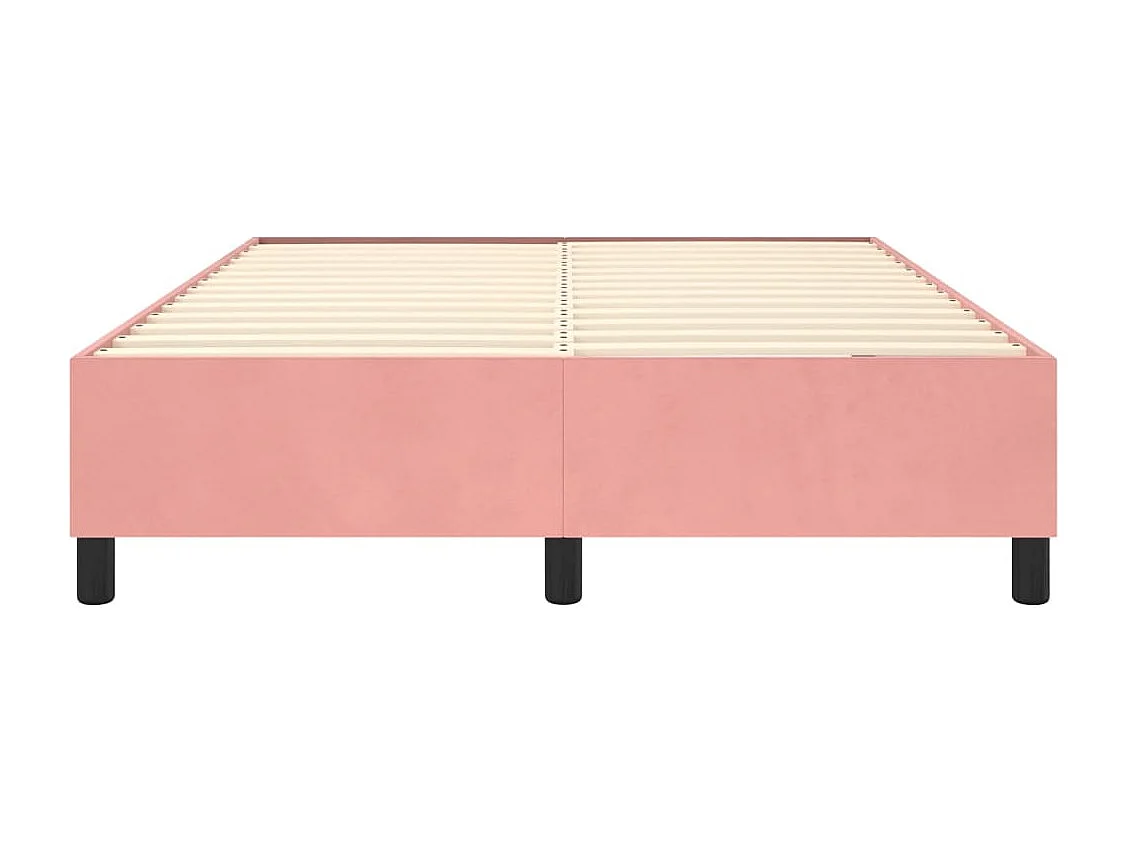 Lit double | Lit adulte | Cadre de lit rose 140x190 cm velours