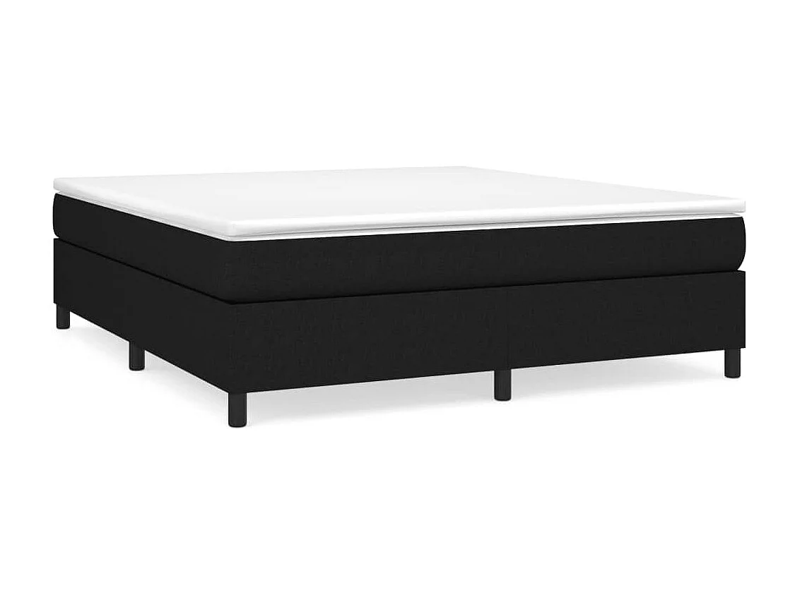 Lit double | Lit adulte | Cadre de lit noir 180x200 cm tissu