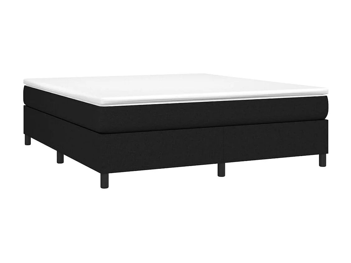 Lit double | Lit adulte | Cadre de lit noir 180x200 cm tissu