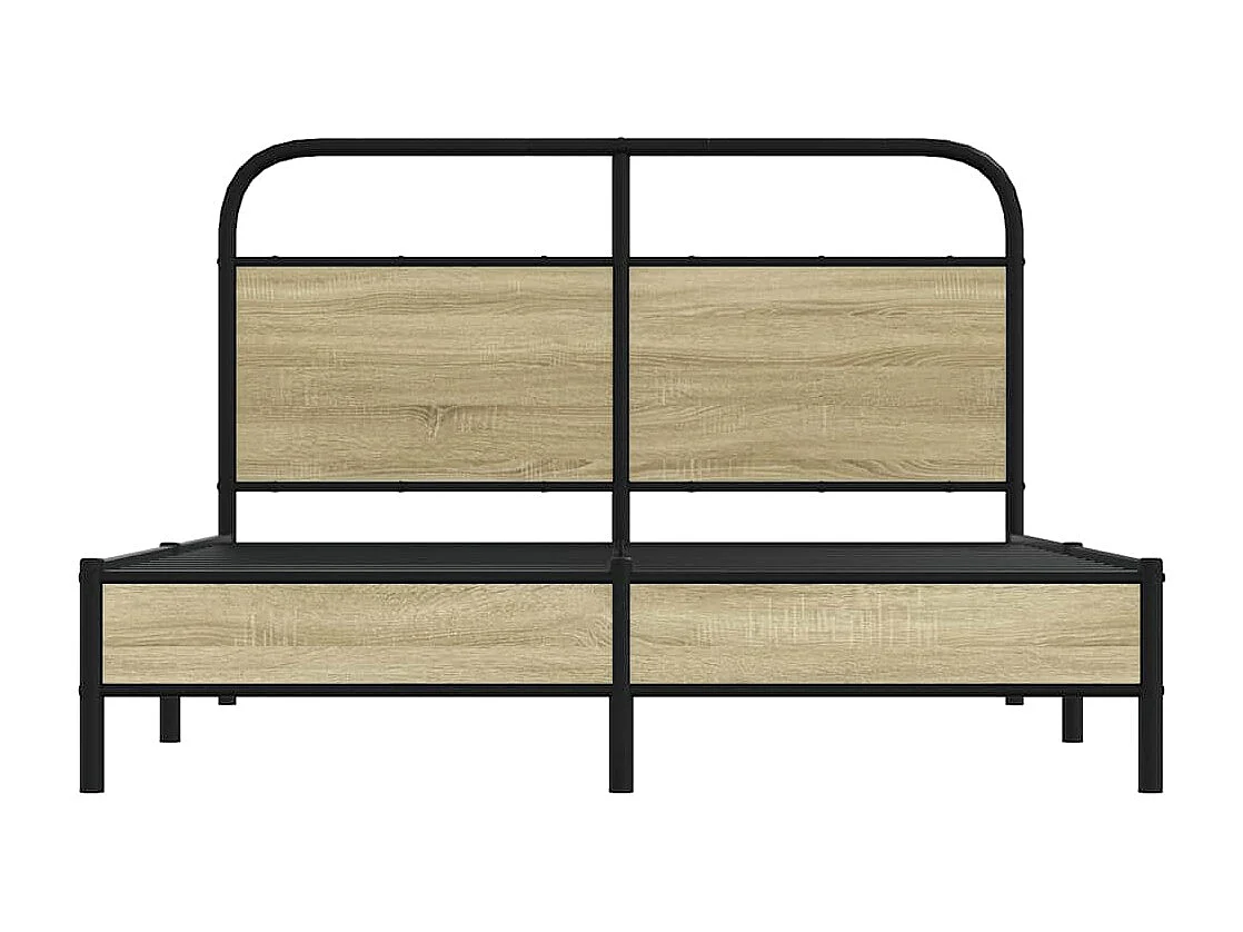 Letto per adulti | Letto matrimoniale | Giroletto senza Materasso Rovere Sonoma 140x200cm in Truciolato