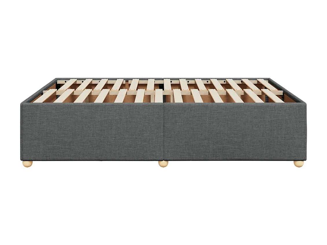 Letto per adulti | Letto matrimoniale | Giroletto senza Materasso Grigio Scuro 140x200 cm Tessuto