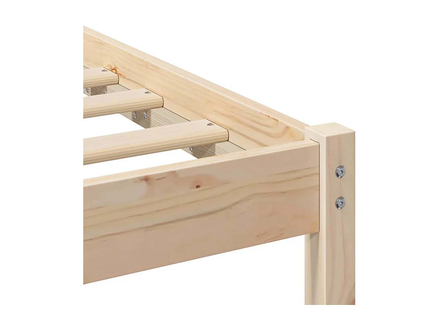 Lit double | Lit adulte | Cadre de lit Marron 135x190 cm Bois massif en pin