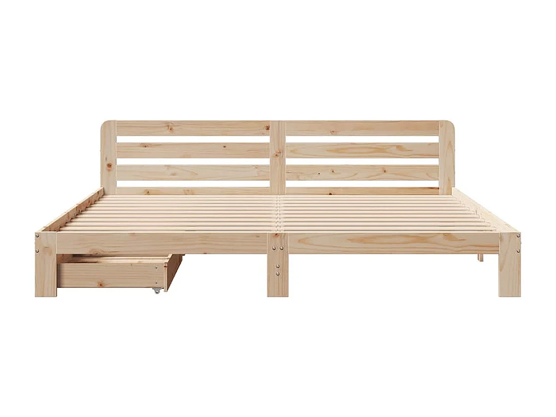 Lit double | Lit adulte | Cadre de lit 180x200 cm bois massif de pin