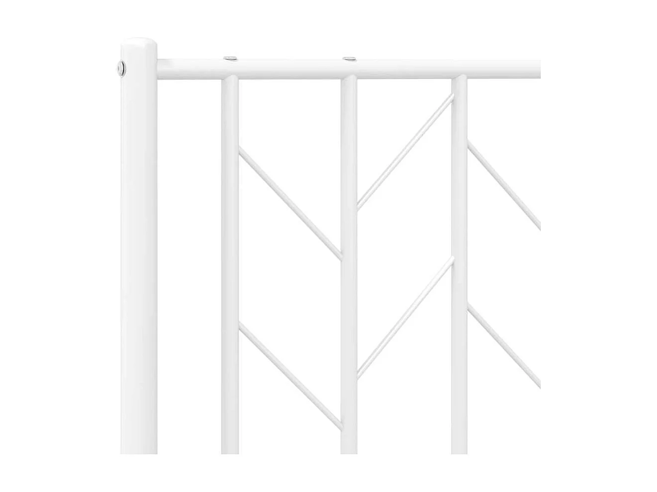 Lit double | Lit adulte | Cadre de lit métal et pied de lit blanc 193x203 cm