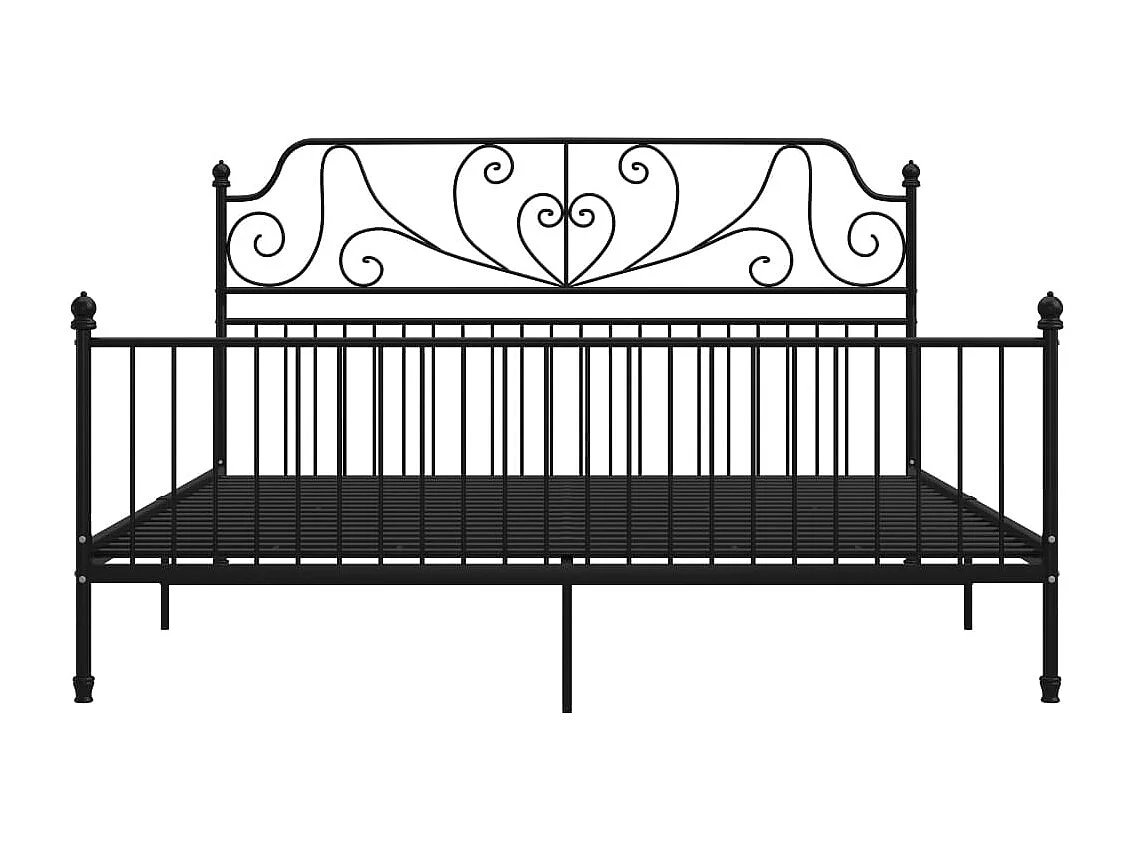 Lit double | Lit adulte | Cadre de lit noir métal 180x200 cm